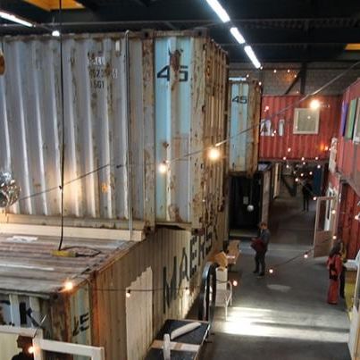 Some containers rented to craftmans as workspace